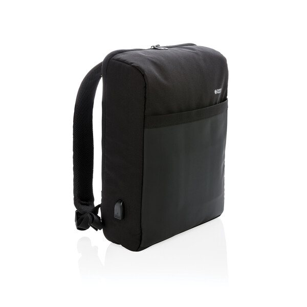 Антикражный рюкзак Swiss Peak 15"  с RFID защитой и разъемом USB черн
