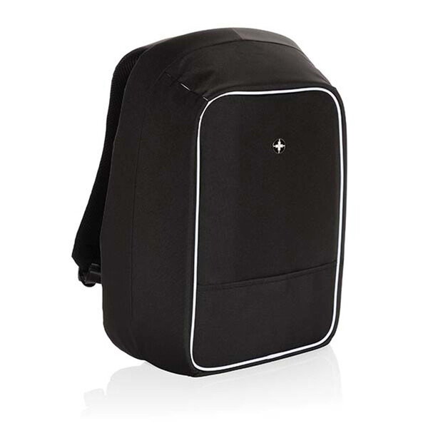 Антикражный рюкзак для ноутбука Swiss Peak из rPET AWARE™, 15,6’’ черн