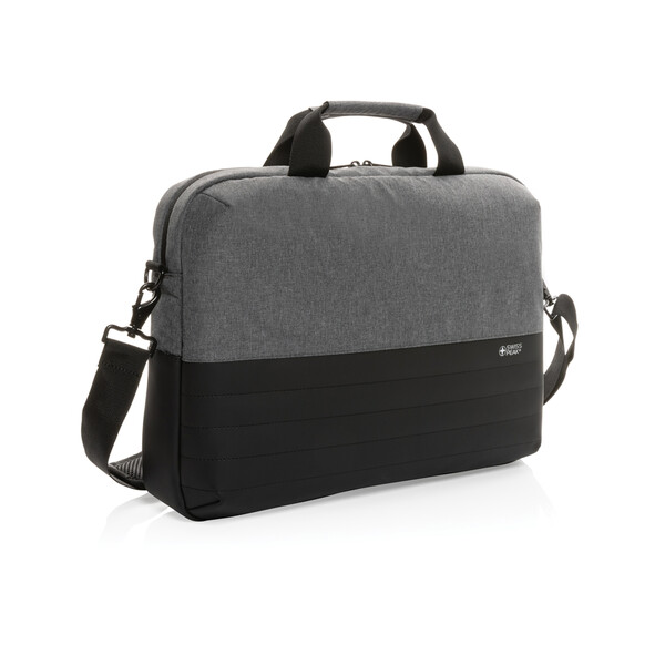 Сумка для ноутбука Swiss Peak с RFID-защитой из rPET AWARE™, 15,6’’ сер