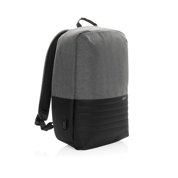 Антикражный рюкзак для ноутбука Swiss Peak с RFID-защитой из rPET AWARE™, 15,6’’ сер