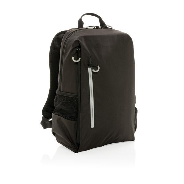 Рюкзак для ноутбука Impact Lima из rPET AWARETM, RFID, 15.6" черн бел