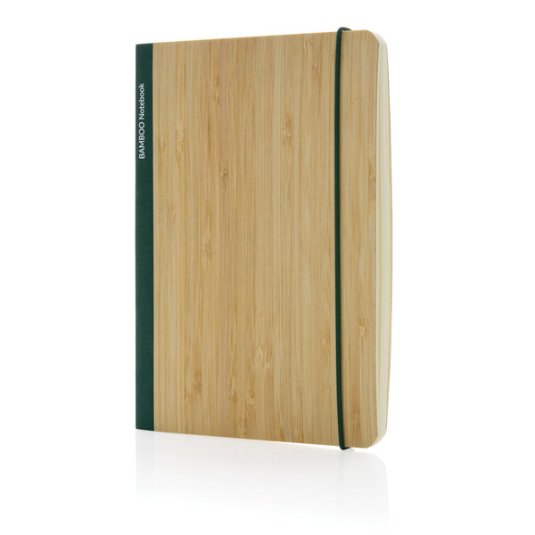 Блокнот Scribe с обложкой из бамбука, А5, 80 г/м² зелен