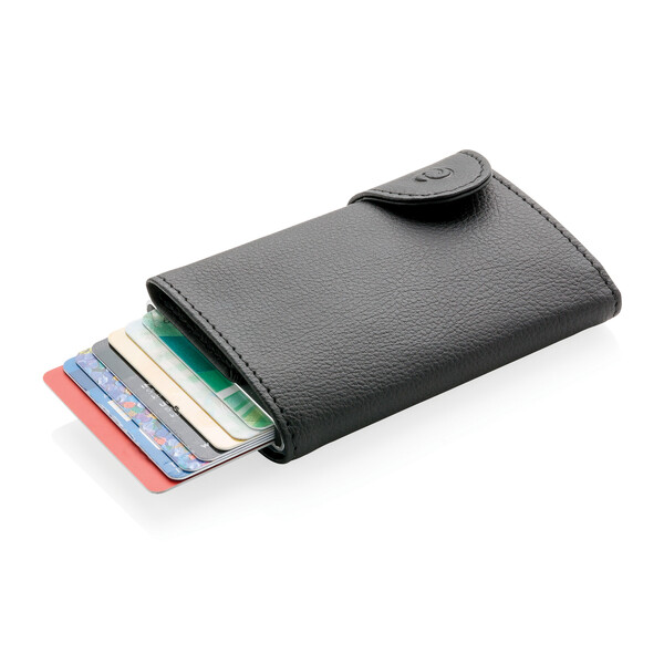 Кошелек с держателем для карт C-Secure RFID черн серебрян