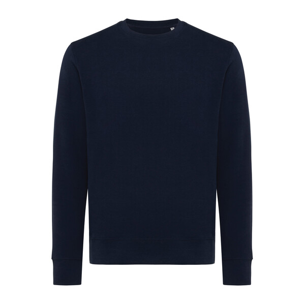 Свитшот Iqoniq Etosha из переработанного хлопка, унисекс, 280 г/м² темно-син
