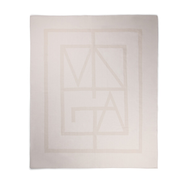 Плед VINGA Monogram из переработанного полиэстера GRS, 170x130 см кремов