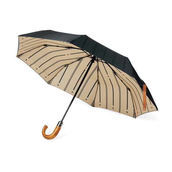 Складной зонт VINGA Bosler из rPET AWARE™, d96 см черн