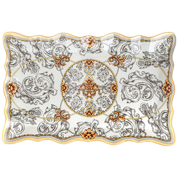 БЛЮДО ДЛЯ СЕРВИРОВКИ   КОЛЛЕКЦИЯ "MONOGRAM" 25*16*2 СМ МАЛ. УП. = 6 ШТ. (МИН.ПАРТИЯ)