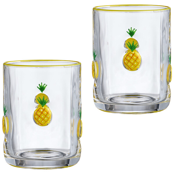 НАБОР СТАКАНОВ "FRUITY PINEAPPLE" ИЗ 2 ШТ. 400 МЛ