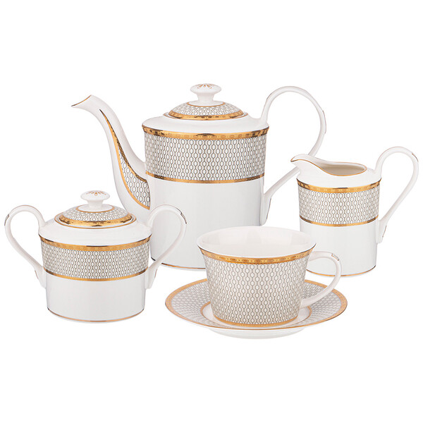 ЧАЙНЫЙ СЕРВИЗ LEFARD "CLASSIC" НА 6 ПЕР. 15 ПР. 1250/400/350/250 МЛ (КОР=1НАБОР.)