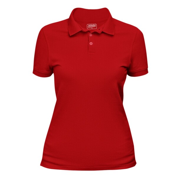 Поло женские 100% хлопок красные 2XL (48-50)